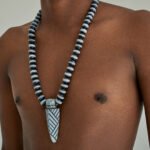 Bold Tribal Beaded Necklace for Men – African Warrior Pendant — изображение 5